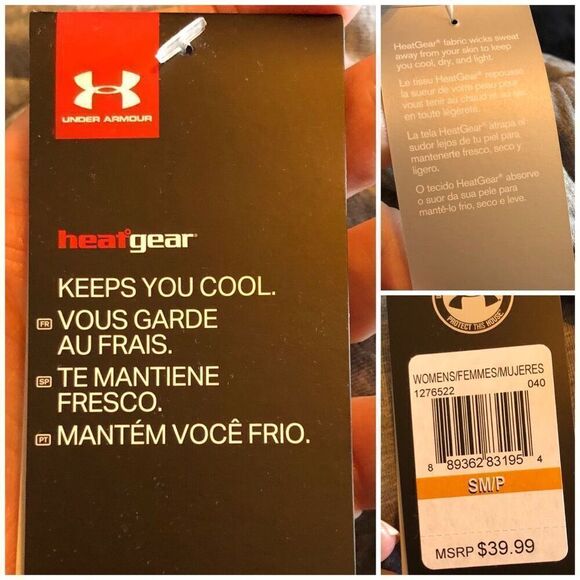 UNDER ARMOUR - L Sz S - NWT Heat Gear Woman's Stadium Hoodie in Graphite - Picture 15 of 16